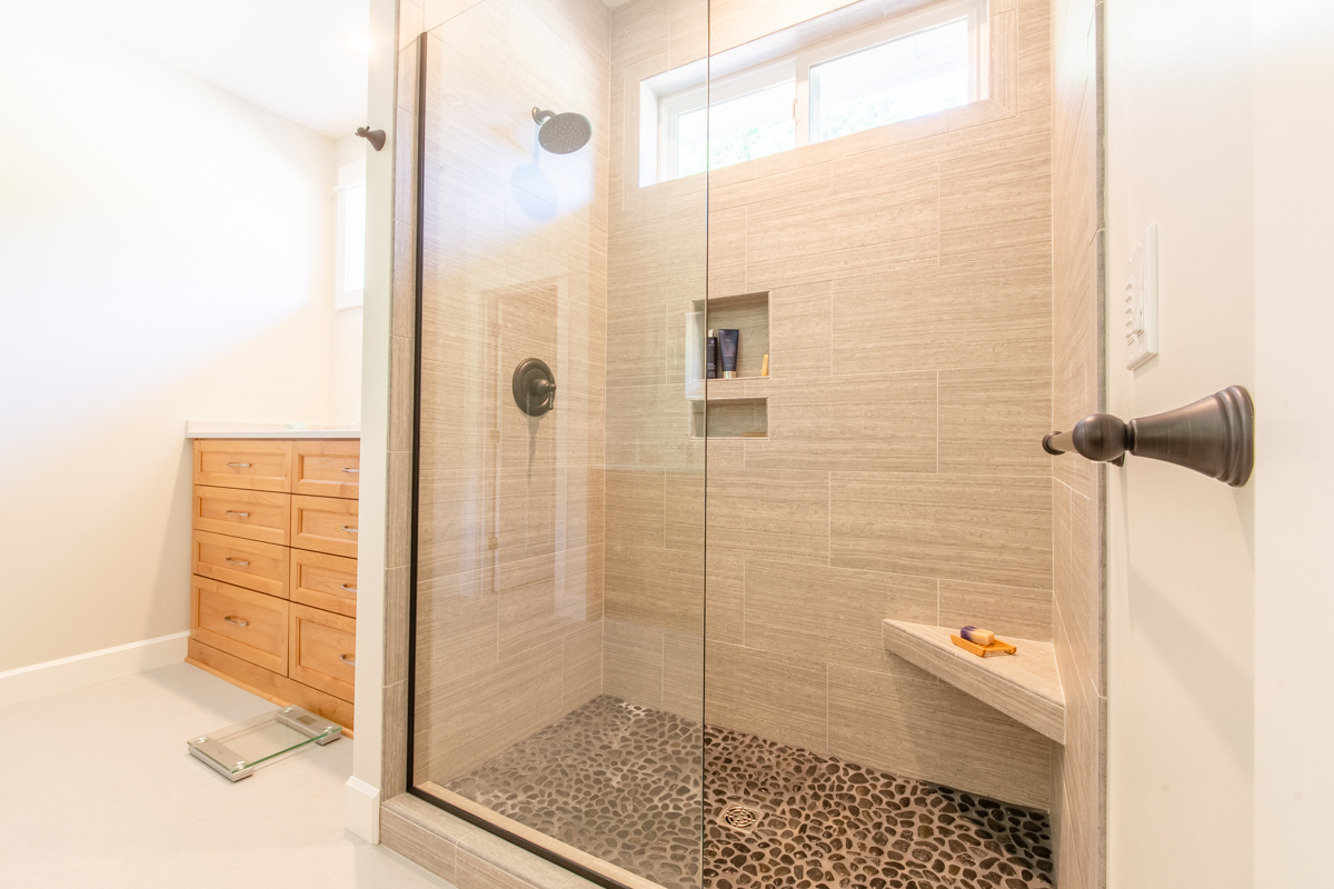 Custom tile shower and floor