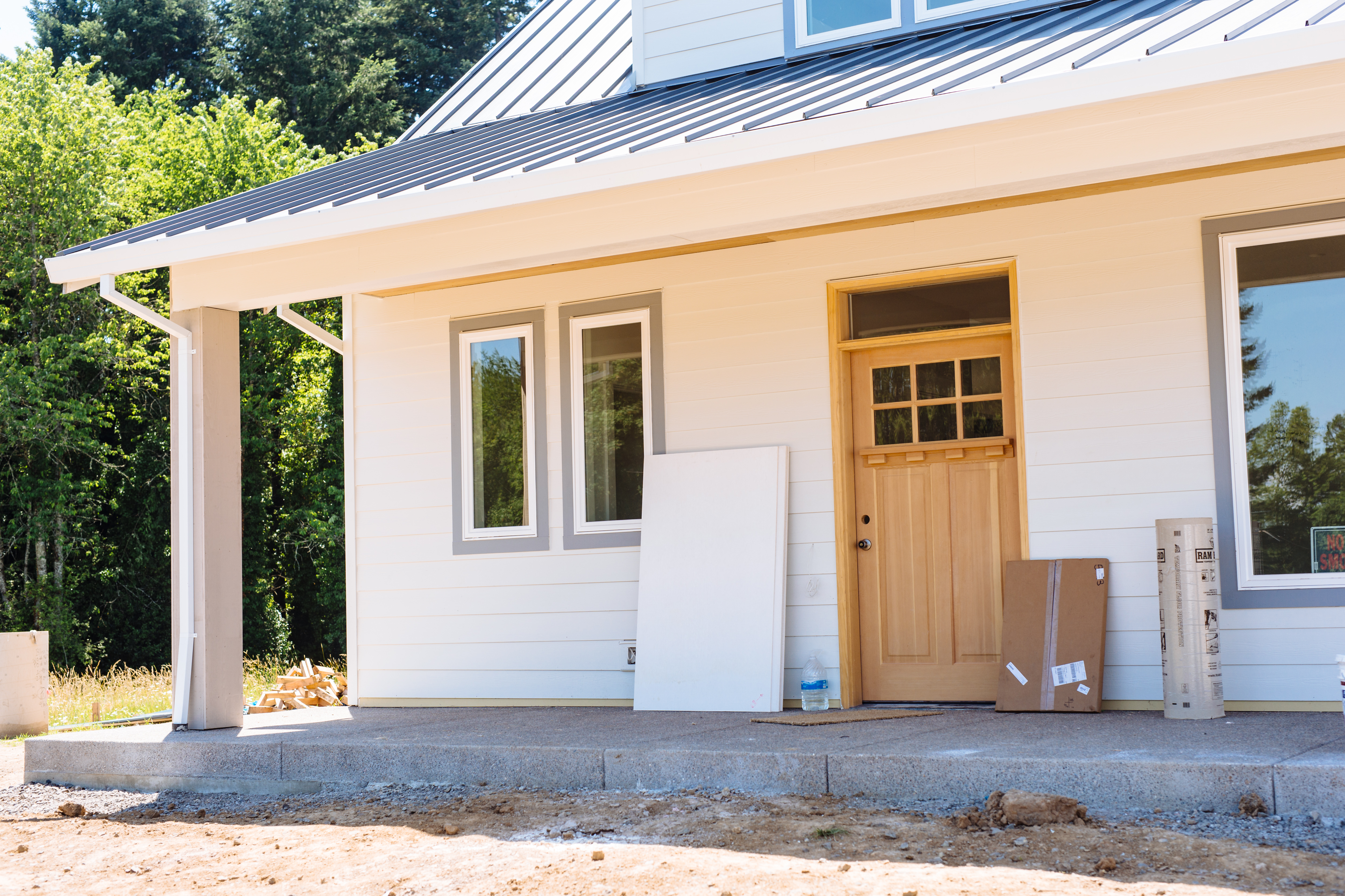 Main house exterior in progress